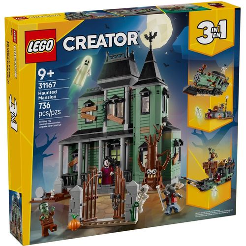 LEGO Creator 3 em 1 - Mansão Mal-Assombrada - 736 Peças - 31167
