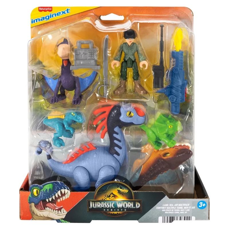 MATJFR25 - Conjunto de Figuras - Terra, Mar e Ar - Jurassic World - Imaginext - Fisher-Price 1