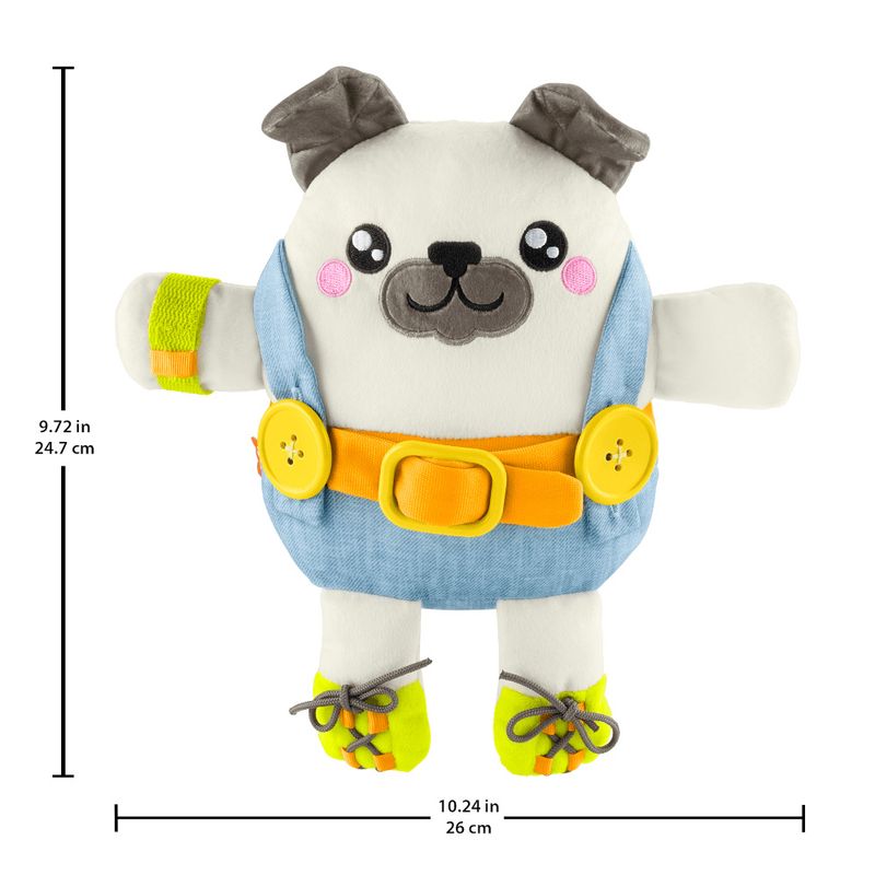 MATHYC29 - Pelucia Infantil - Pug Hora de se Vestir - 25 cm - Fisher-Price 3
