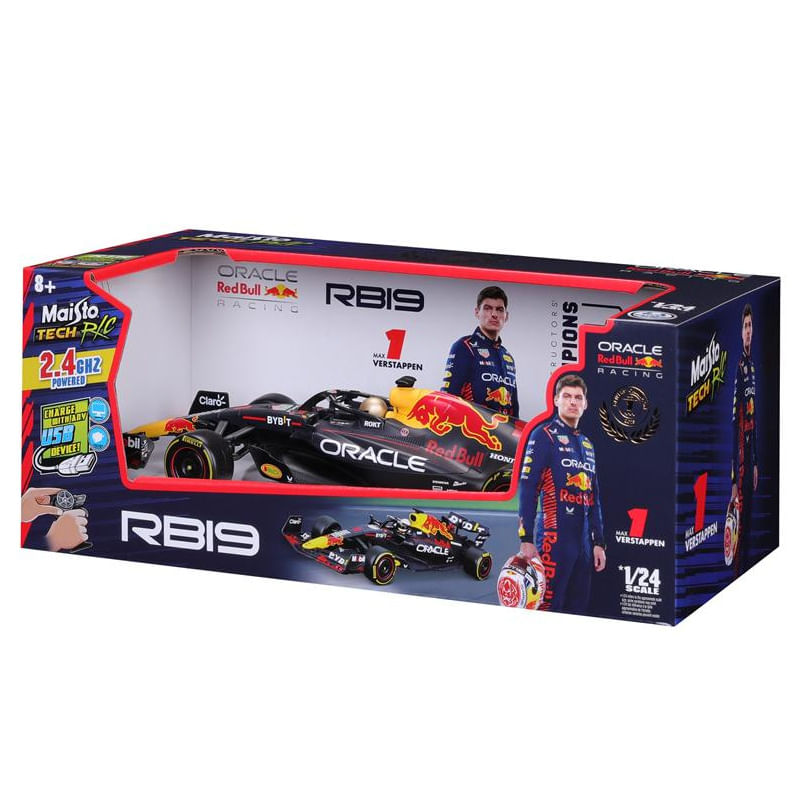 MAI24-82358 REDBULL - Carrinho de Controle Remoto - Oracle Red Bull Racing RB19 - 124 - Maisto 2