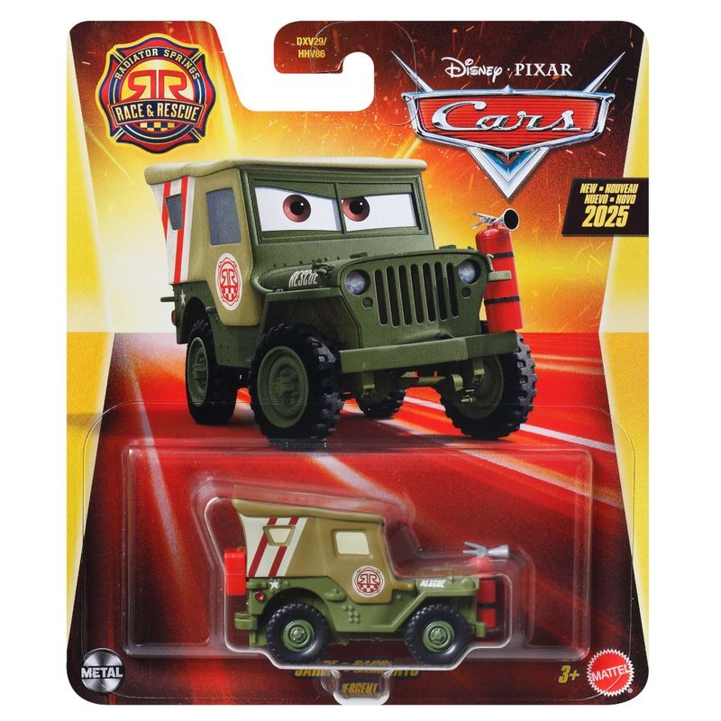 MATDXV29 JDG58 - Carrinho Disney - Sargento - Race - Rescue - Carros da Pixar - 155 - Mattel 1