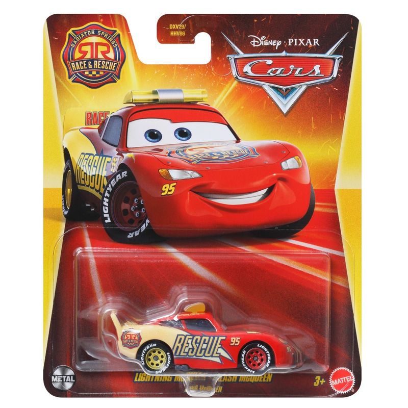 MATDXV29 JDG59 - Carrinho Disney - Relampago McQueen - Race - Rescue - Carros da Pixar - 155 - Mattel 1