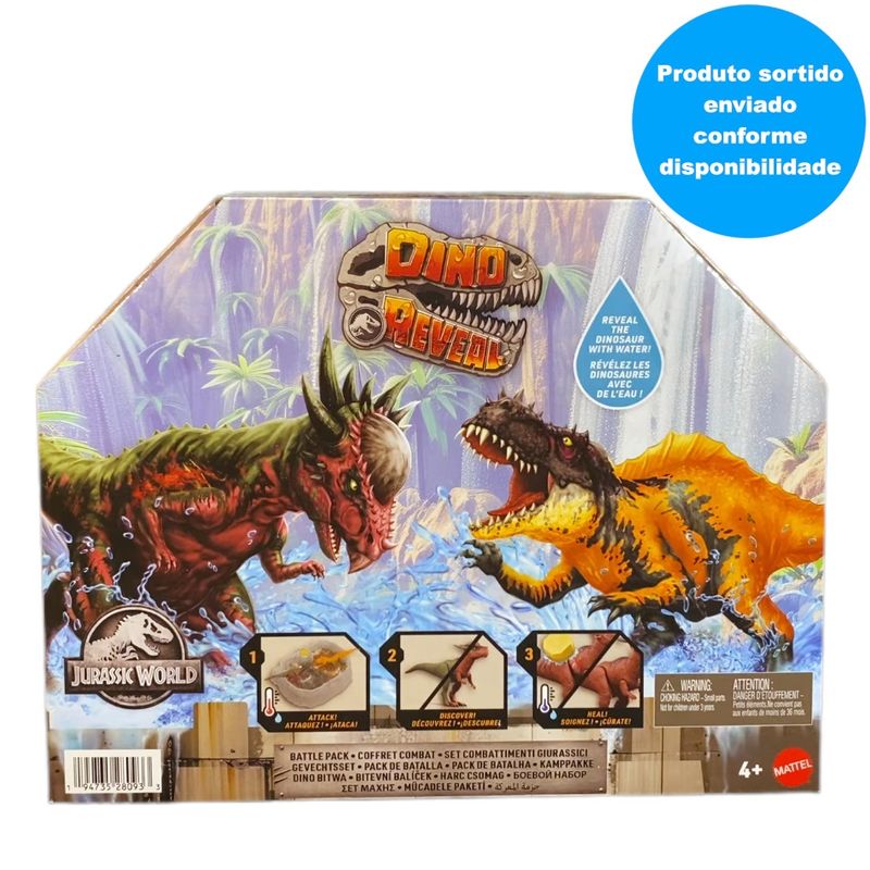 MATJDC59 - Conjunto de Dinossauros e Arena Surpresa - Dino Reveal Pack de Batalha - Jurassic 1