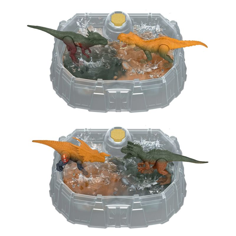 MATJDC59 - Conjunto de Dinossauros e Arena Surpresa - Dino Reveal Pack de Batalha - Jurassic 2