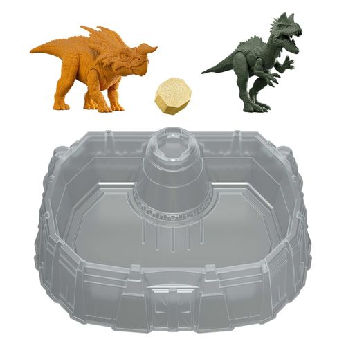 Conjunto de Dinossauros e Arena Surpresa - Dino Reveal Pack de Batalha - Jurassic World - Sortido - Mattel