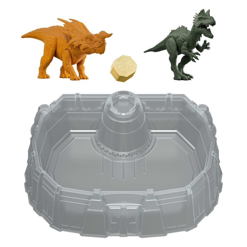 MATJDC59 - Conjunto de Dinossauros e Arena Surpresa - Dino Reveal Pack de Batalha - Jurassic 3