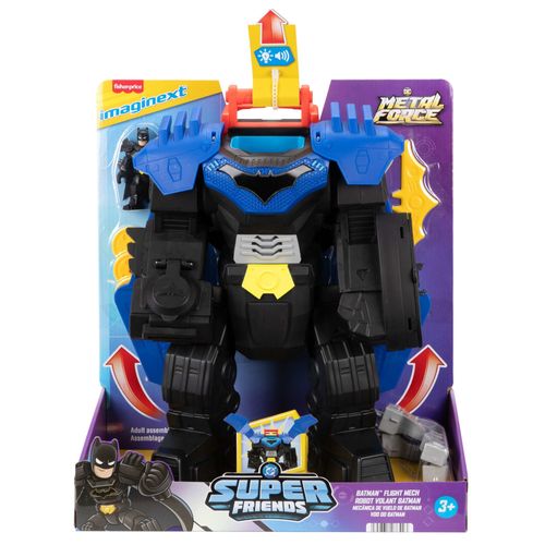 Armadura Mech e Minifigura Batman com Luz e Som - Voo do Batman - Imaginext - DC - Fisher-Price