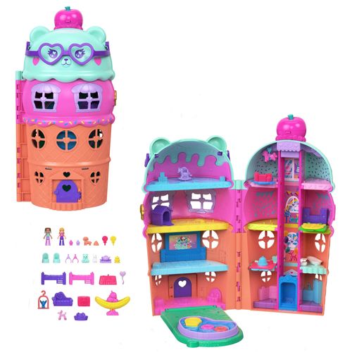 Playset Polly Pocket - Estojo Casa de Sorvete - Mattel