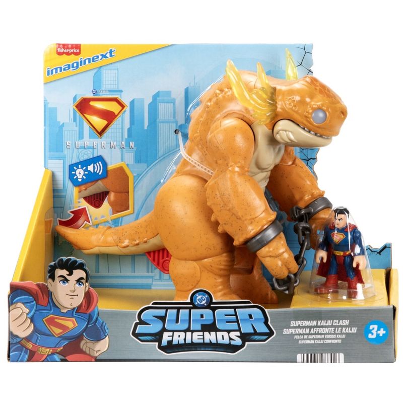 MATJDL07 - Conjunto Imaginext com Luz e Som - Confronto de Superman contra Kaiju - DC - Fisher-Price 2
