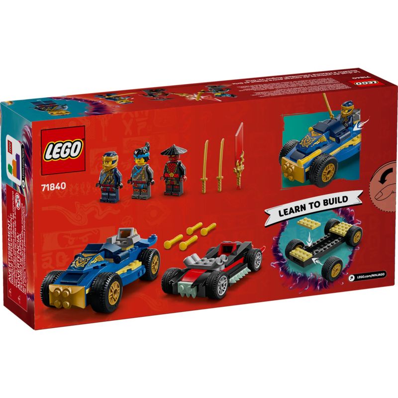 LEG71840 - LEGO Ninjago - Duelo de Carros de Corrida Rogue vs Drix - 111 Pecas - 71840 6