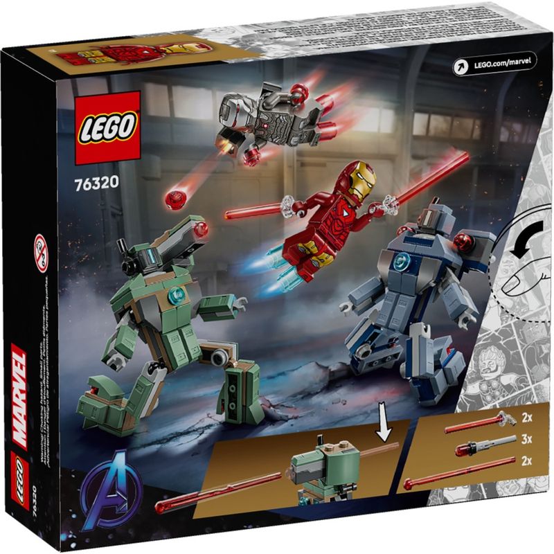 LEG76320 - LEGO Marvel - Homem de Ferro e Maquina de Combate vs Drones Hammer - 204 Pecas - 76320 6