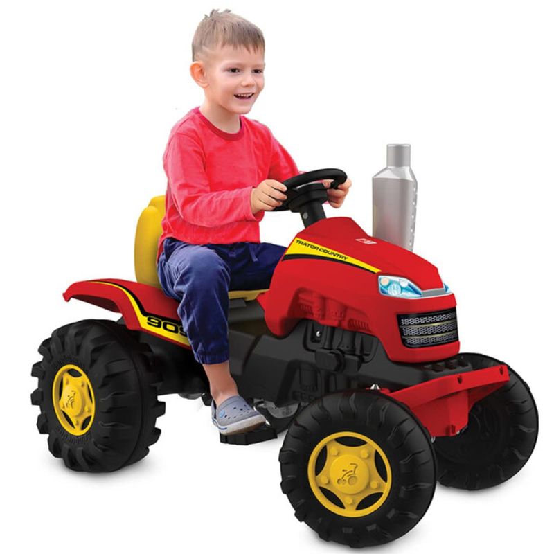BAN909 - Mini Veiculo de Passeio a Pedal - Trator Country - Vermelho - Bandeirante 6