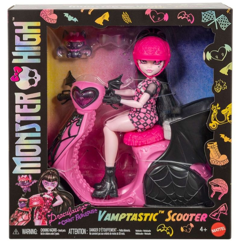 MATJDR61 - Conjunto Monster High - Draculaura e Vamptastic Scooter - Mattel 2