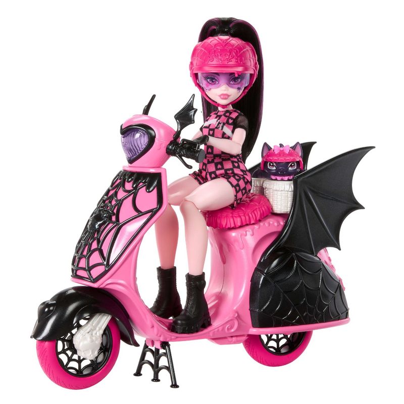 MATJDR61 - Conjunto Monster High - Draculaura e Vamptastic Scooter - Mattel 3
