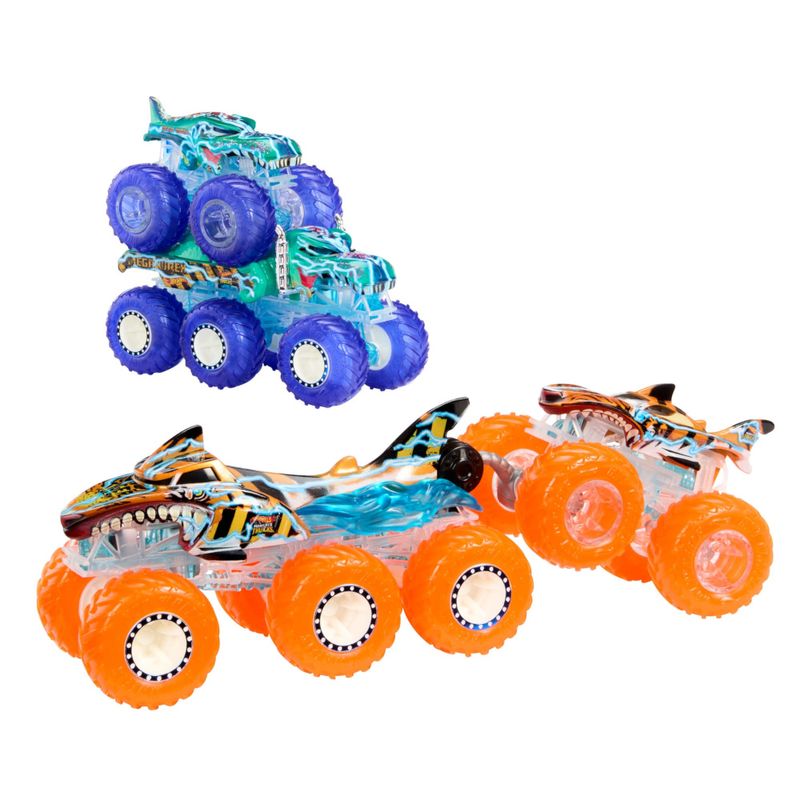 MATHYJ29 - Conjunto de Carrinhos Hot Wheels - Mega-Wrex e Tiger Shark - 164 - Mattel 2
