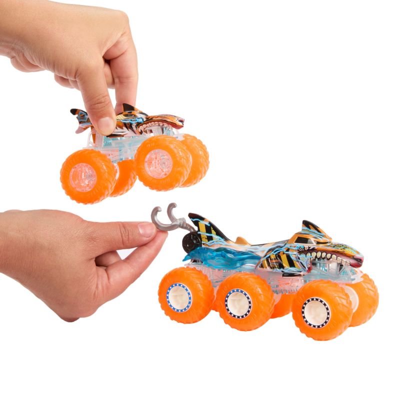 MATHYJ29 - Conjunto de Carrinhos Hot Wheels - Mega-Wrex e Tiger Shark - 164 - Mattel 4