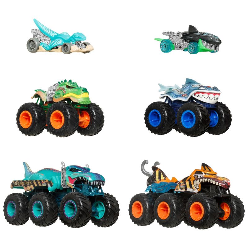 MATJGD68 - Conjunto de Carrinhos Hot Wheels - Tubaroes vs Dinossauros - 164 - Mattel 3