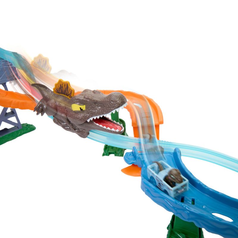 MATJFP32 - Pista com Carrinho Hot Wheels - Colisao e Agua - Jurassic World Rebirth - Mattel 5