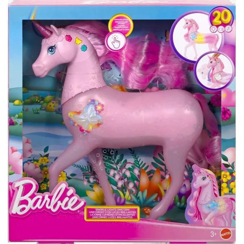 MATJCP78 -  Fantasy Unicornio com Luz e Som - Barbie - Mattel  1
