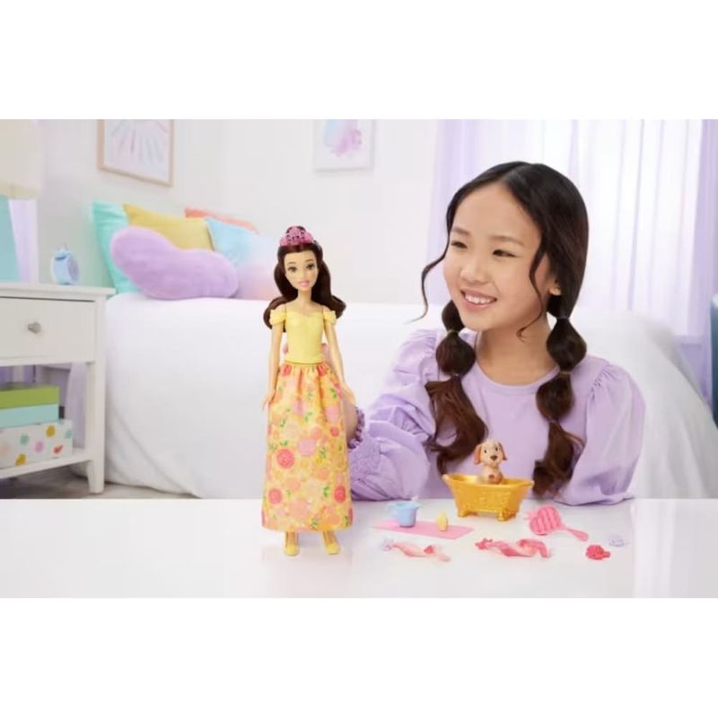 MATJFC42 -  Princesa - Hora do Banho com Bella - Casa de Bonecas - Disney - Mattel 6