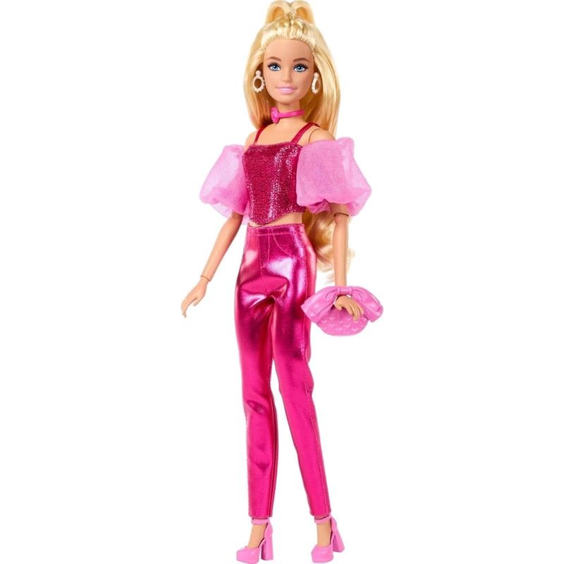 MATJFP40 - Boneca Barbie Fashion - Deluxe - STYLE - Traje Metalico Rosa - Mattel 4
