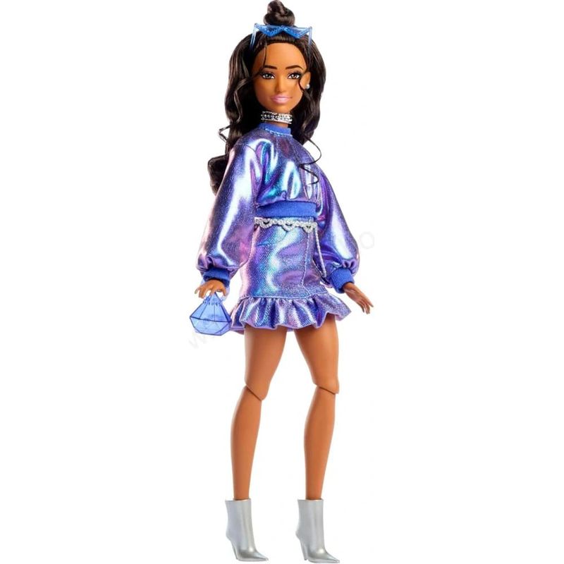 MATJFP42 - Boneca Barbie Fashion - Deluxe - STYLE - Traje Metalico Azul - Mattel  5