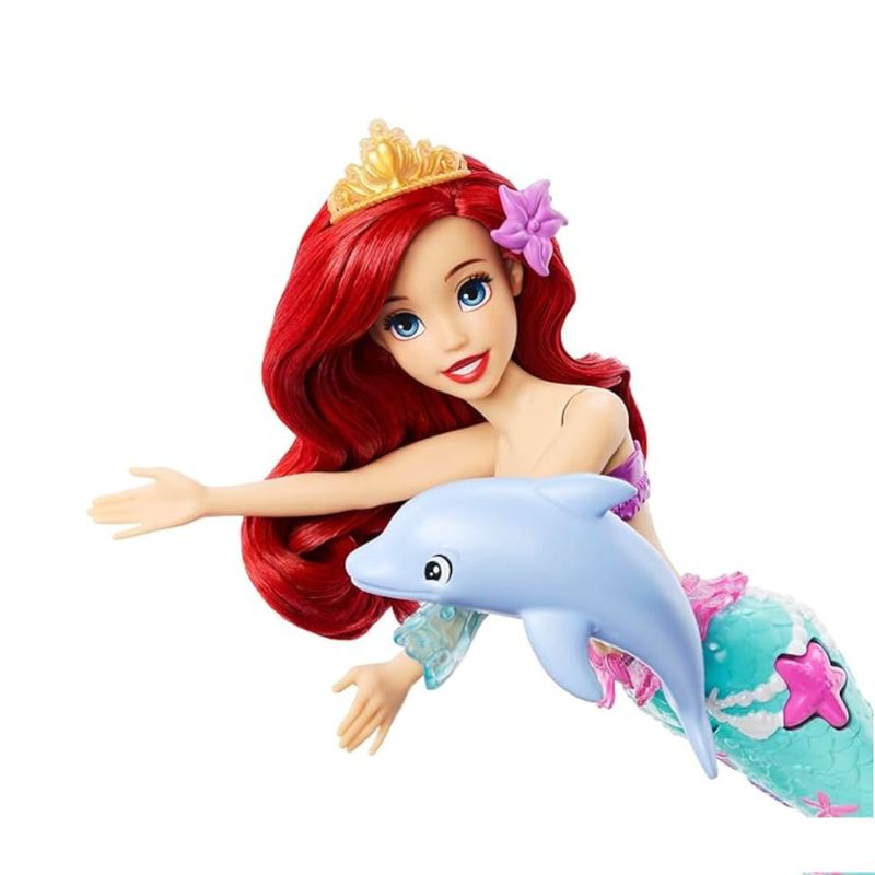 MATJFC39 -  Princesa - Ariel e Sebastian - Fundo do Mar com Golfinho - Disney - Mattel 3