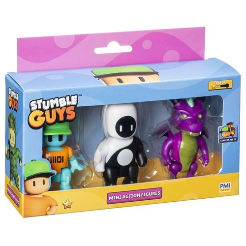 Conjunto de Figuras - Robot Guy, Yang e Dusk Dragon - Stumble Guys - 07 cm - Multikids