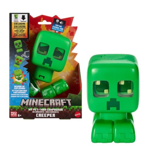 Figura Interativa - Meu Mascote Creeper - Minecraft - Mojang - Som e Luz - 14cm - Mattel