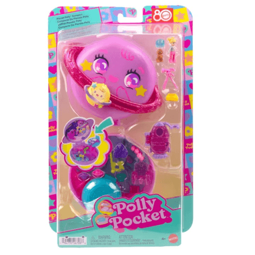 Playset Polly Pocket com Mini Boneca - Planeta - Estojo - Mattel