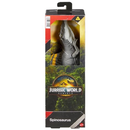 Dinossauro Articulado - Spinosaurus - Jurassic World Recomeço - Cinza - 30 cm - Mattel
