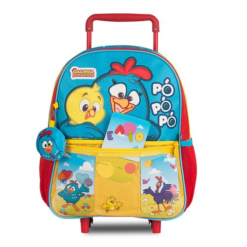 Mochila com Rodinhas - Galinha Pintadinha - 33 cm - Clio