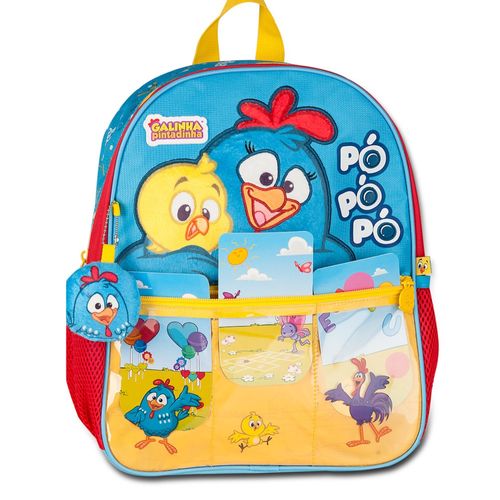 Mochila Escolar - Galinha Pintadinha - 33 cm - Clio