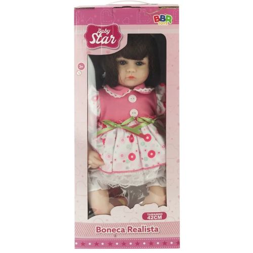 Boneca Reborn - Baby Star - Morena - 42 cm - BBR Toys