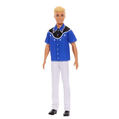 Boneco Ken Fashionista - Camisa Azul e Preta - Mattel