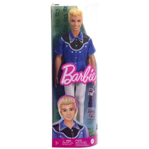 Boneco Ken Fashionista - Camisa Azul e Preta - Mattel