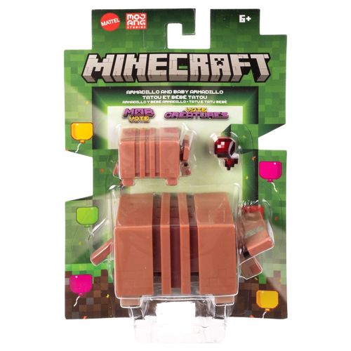 Mini Figura Minecraft - Armadillo e Baby Armadillo - Mojang - Mattel