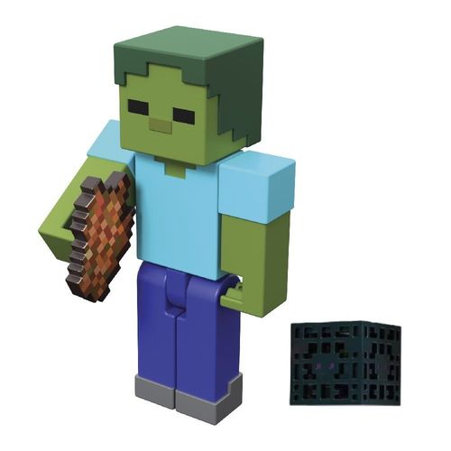 Mini Figura Minecraft - Zombie - Mojang - Mattel