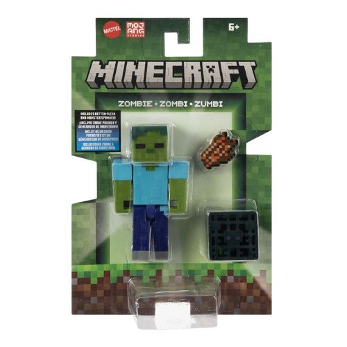 Mini Figura Minecraft - Zombie - Mojang - Mattel