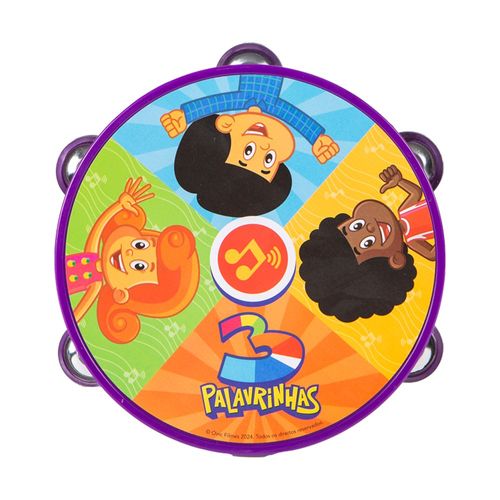 Pandeiro Infantil - 3 Palavrinhas - Yes Toys